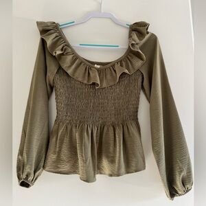 Altar'd State Olive Green Top